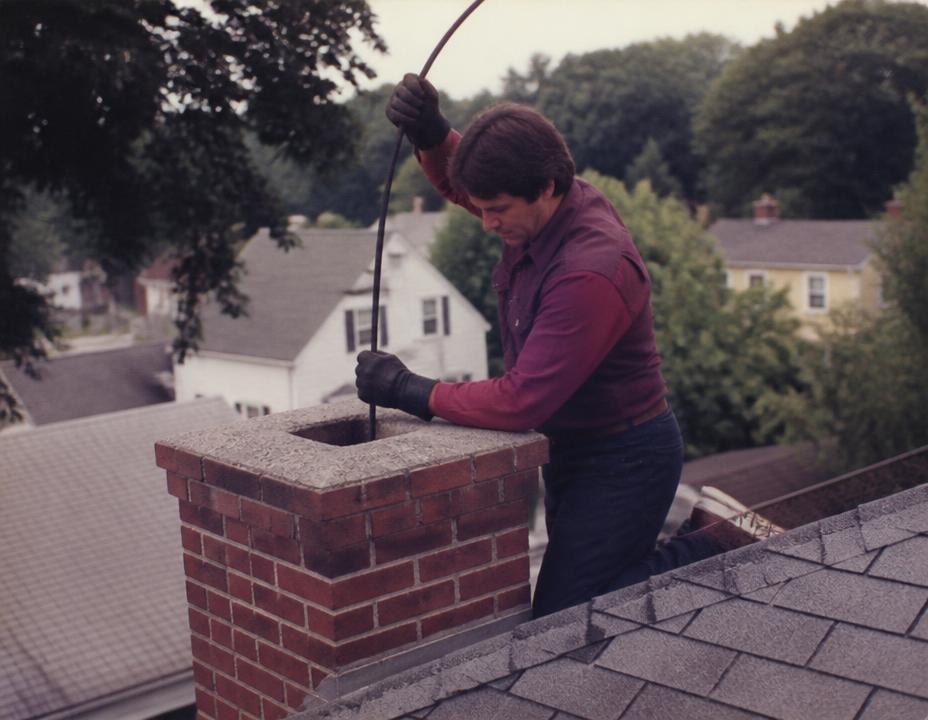 Noble Chimney technician — Chimney Cleaning & Sweeping