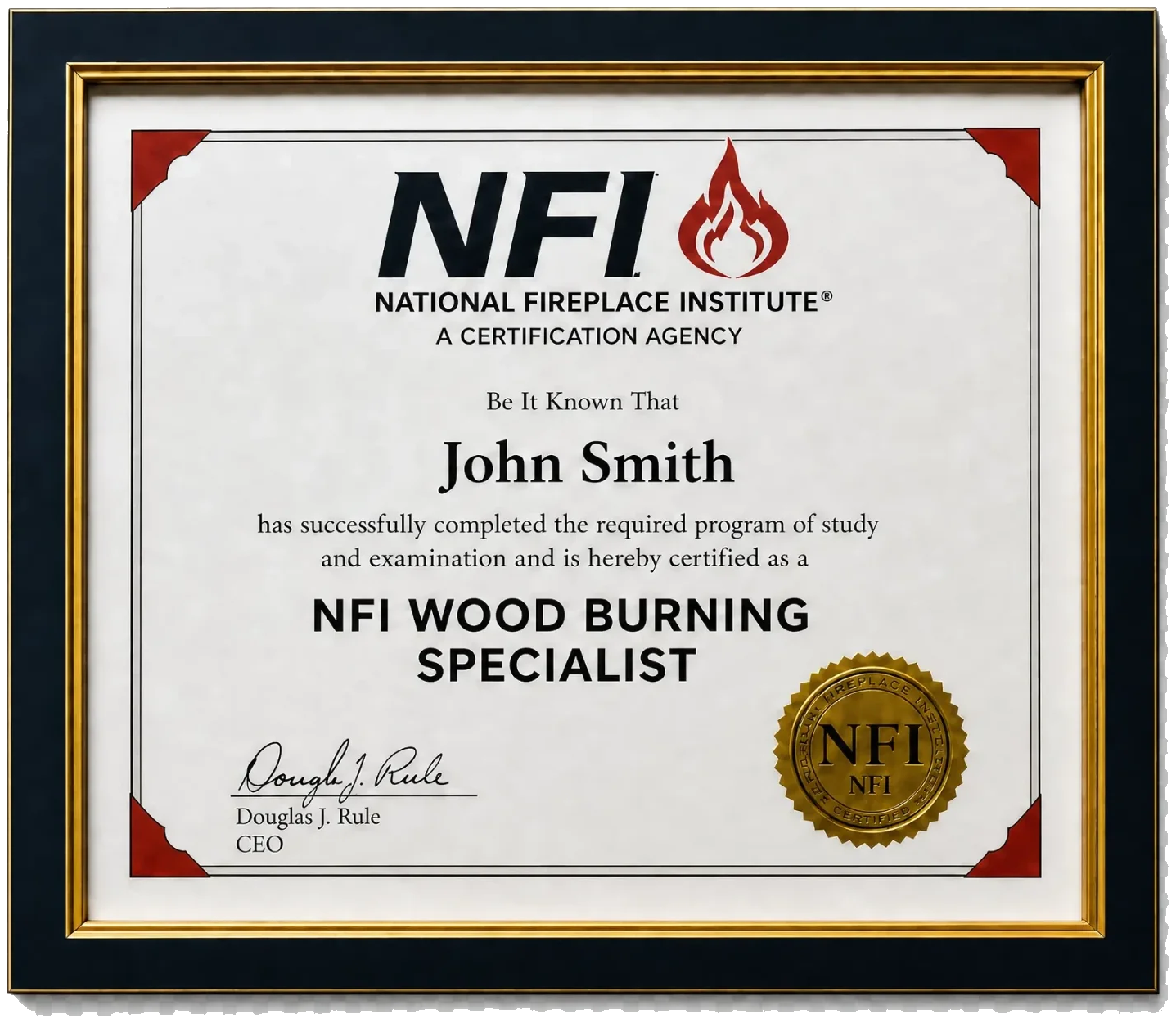 NFI Wood Burning Specialist certification